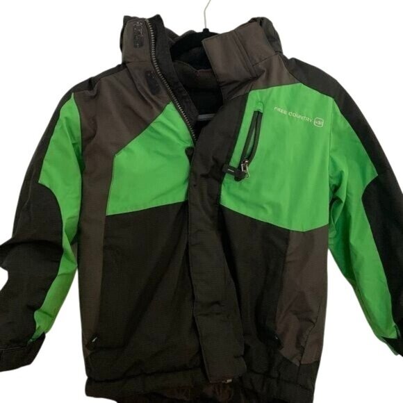 Free Country Kids XS Black & Green FCXtreme Extreme Performance Jacket - Picture 1 of 13